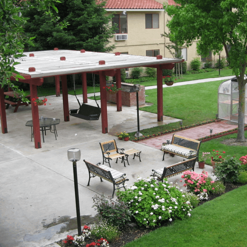 Omni Landscape and Sprinkler - Paver Patio and Plant Beds with Pergola