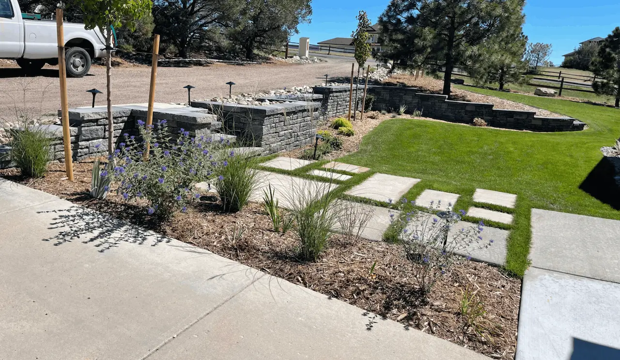 Omni Landscape and Sprinklers - Plants- Paver steps - Sod - Wall Omni Landscape and Sprinklers - Plants- Paver steps - Sod - Wall